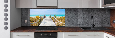 Achterwand keuken Pad langs de zee