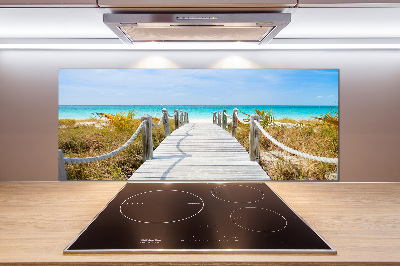 Achterwand keuken Pad langs de zee