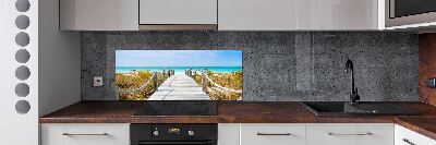 Achterwand keuken Pad langs de zee