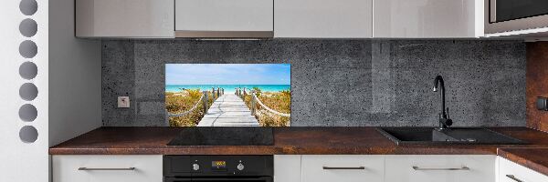 Achterwand keuken Pad langs de zee