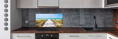 Achterwand keuken Pad langs de zee