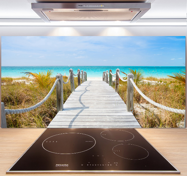 Achterwand keuken Pad langs de zee