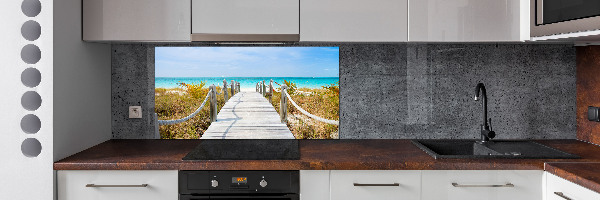 Achterwand keuken Pad langs de zee