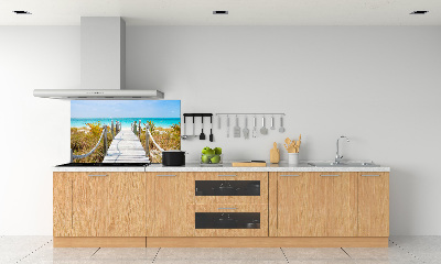 Achterwand keuken Pad langs de zee