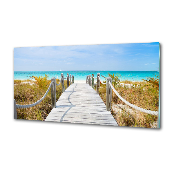 Achterwand keuken Pad langs de zee