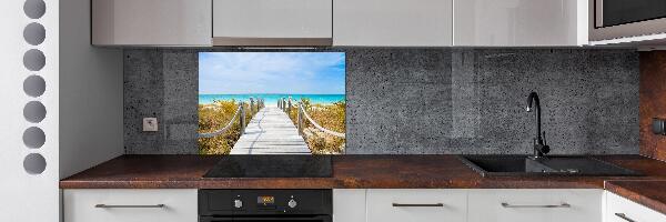 Achterwand keuken Pad langs de zee