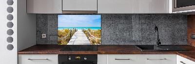 Achterwand keuken Pad langs de zee