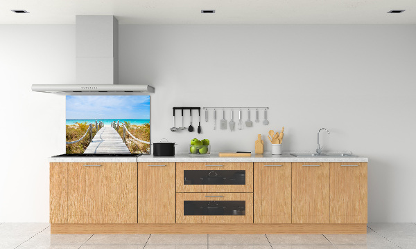 Achterwand keuken Pad langs de zee