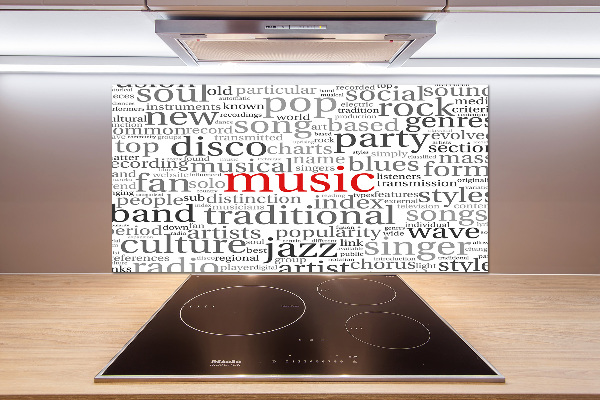 Glazen achterwand keuken Muzikale genres