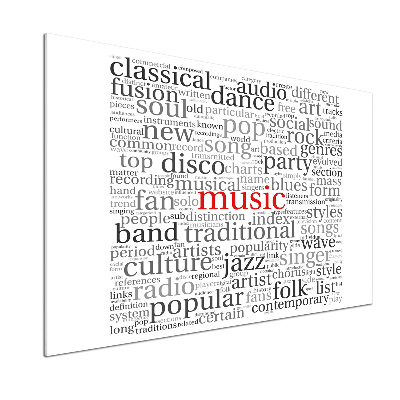 Panel do kuchni Gatunki muzyczne