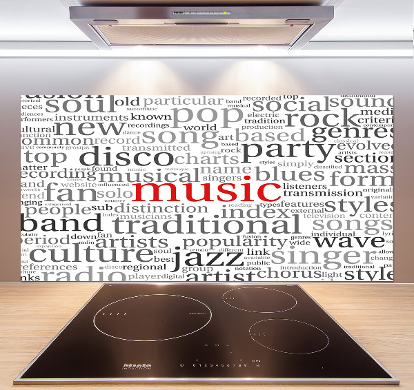 Glazen achterwand keuken Muzikale genres