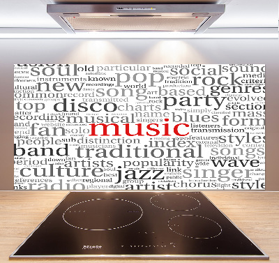 Glazen achterwand keuken Muzikale genres
