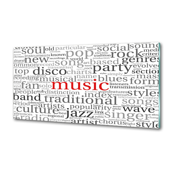 Panel do kuchni Gatunki muzyczne