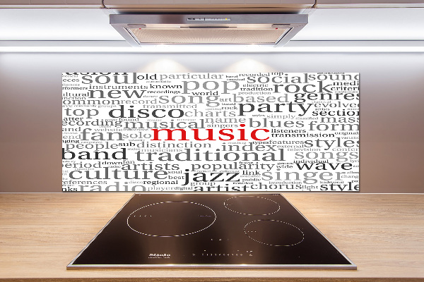 Glazen achterwand keuken Muzikale genres