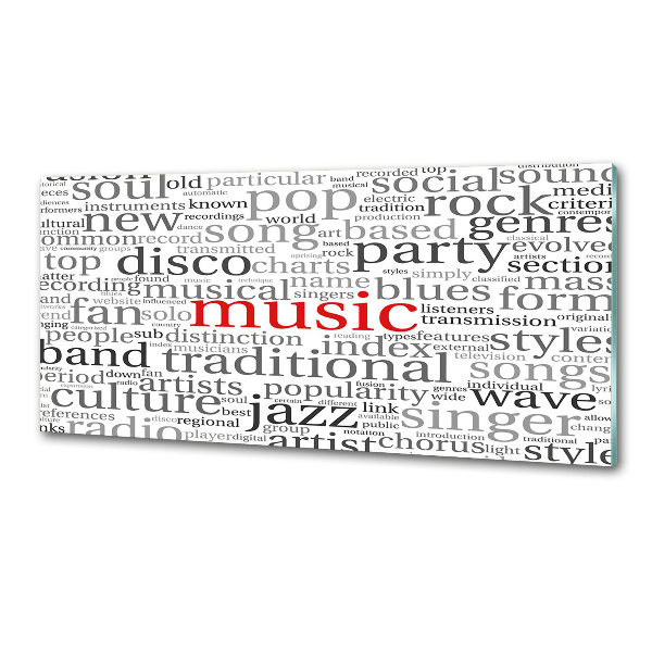 Glazen achterwand keuken Muzikale genres