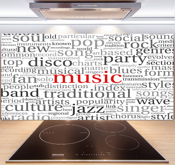 Glazen achterwand keuken Muzikale genres