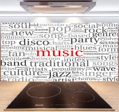 Glazen achterwand keuken Muzikale genres