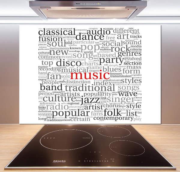 Glazen achterwand keuken Muzikale genres