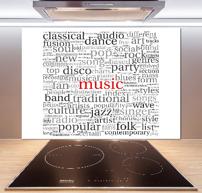 Glazen achterwand keuken Muzikale genres