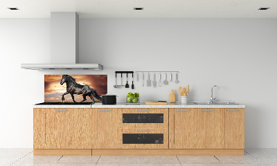 Spatplaat keuken Dravend paard