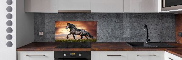 Spatplaat keuken Dravend paard