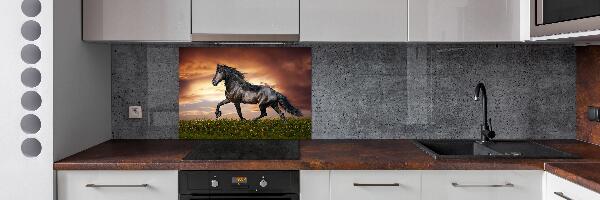 Spatplaat keuken Dravend paard