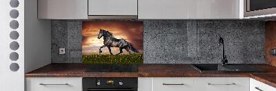 Spatplaat keuken Dravend paard