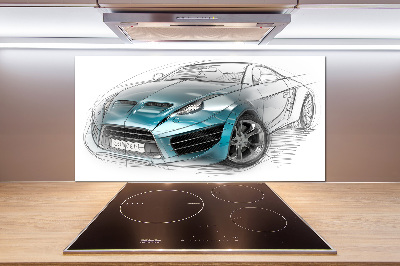 Panel do kuchni Szkic samochodu