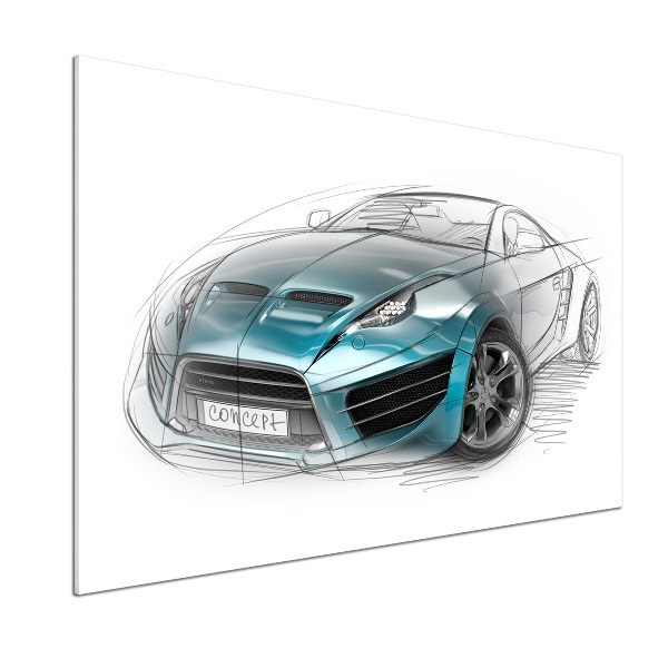 Panel do kuchni Szkic samochodu