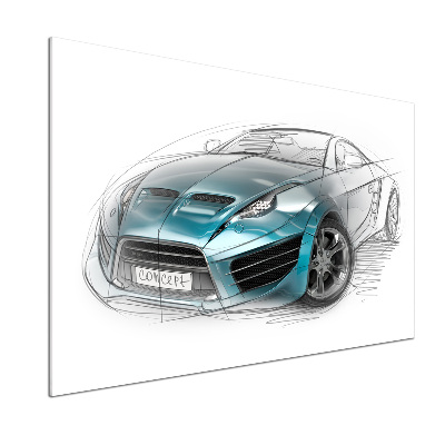 Achterwand keuken Schets van een auto