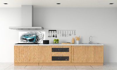 Achterwand keuken Schets van een auto