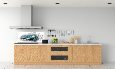Achterwand keuken Schets van een auto