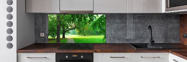 Achterwand keuken Park in de herfst