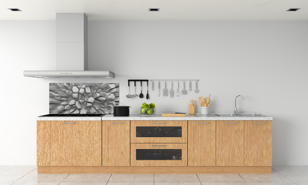 Glazen achterwand keuken 3D-abstractie