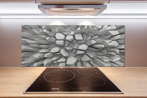 Glazen achterwand keuken 3D-abstractie