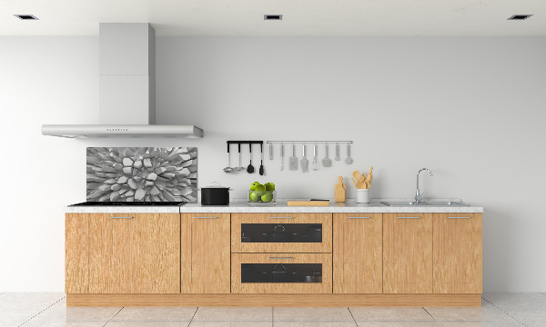 Glazen achterwand keuken 3D-abstractie