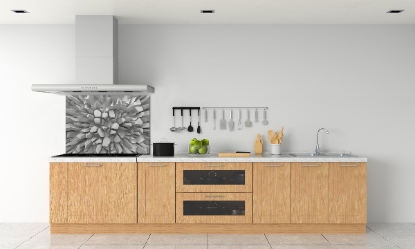 Glazen achterwand keuken 3D-abstractie