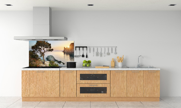 Spatplaat keuken Een boom aan zee