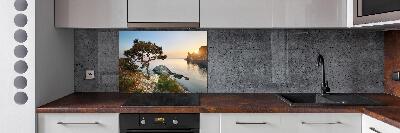 Spatplaat keuken Een boom aan zee