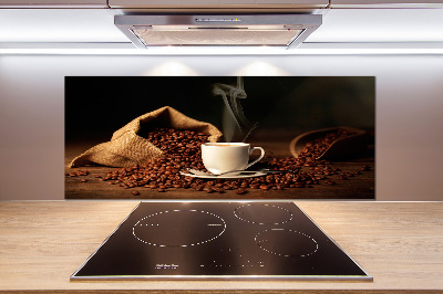 Spatplaat keuken Koffie in een kopje