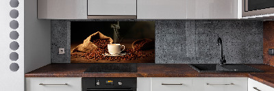 Spatplaat keuken Koffie in een kopje