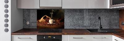Spatplaat keuken Koffie in een kopje