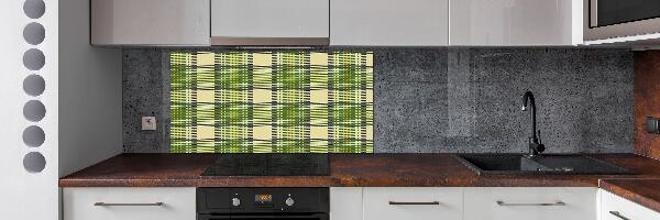 Spatscherm keuken Groen geblokt