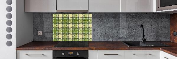 Spatscherm keuken Groen geblokt