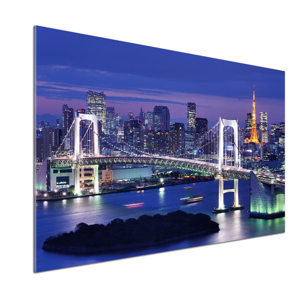 Glazen achterwand keuken Tokyo-brug