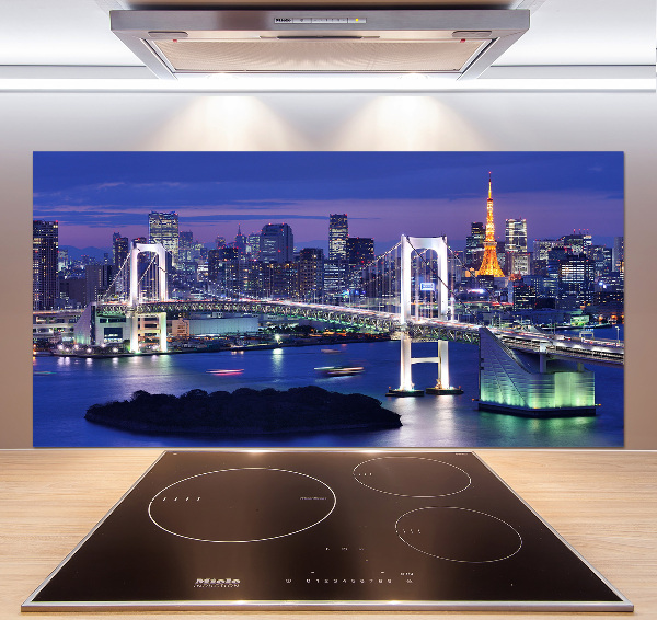 Glazen achterwand keuken Tokyo-brug