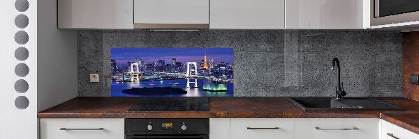 Glazen achterwand keuken Tokyo-brug