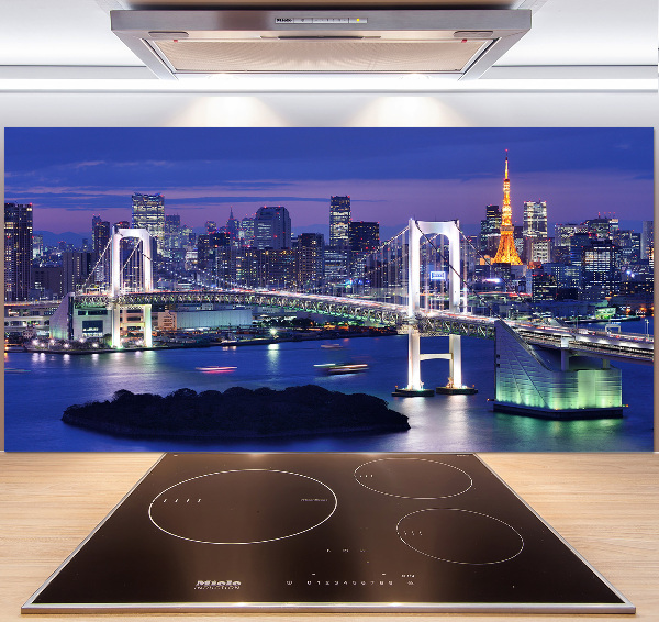 Glazen achterwand keuken Tokyo-brug