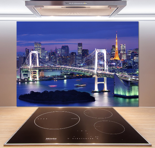 Glazen achterwand keuken Tokyo-brug