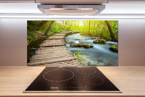 Keuken achterwand Pad langs de rivier